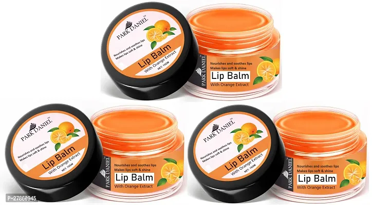 Park Daniel Orange Extract Natural Lip Balm For Dry Damaged and Chapped Lips to Get Intense Moisturizing (15gms) Pack of 3-thumb0