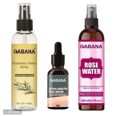 Natural Rosemary Water ,Alpha Arbutin Face Serum And Natural Rose Water-Set of 3 Items-thumb0