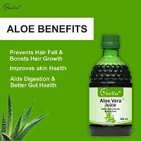 Nutrivue Aloe vera Juice for Rejuvenate Skin and Hair| 100% Natural - (400ml) Pack of 2-thumb2