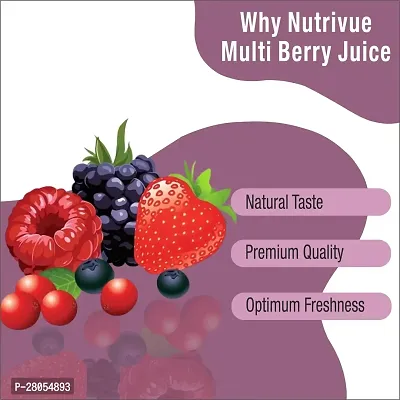 Nutrivue Multiberry Juice for Healthy Heart Management | Pure Herbal (400ml)-thumb2