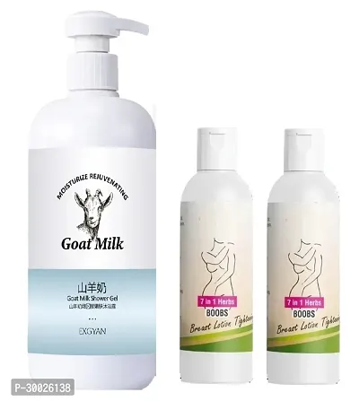 Goat Milk Body Wash And  Breast Tightening Lotion Pack Of 3