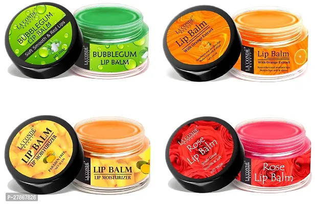 LaConde Bubblegum, Mango, Orange  Rose Extract Lip Balm For Dry, Cracked  Chapped Lips, Intense Moisturizing Suitable for All Skin Type (Each,15g) Combo of 4-thumb0