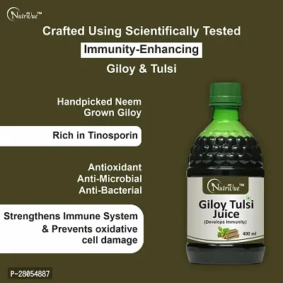 Nutrivue Giloy Tulsi Juice for Devlops Immunity With Botanical Ingredients (4x400ml)-thumb3