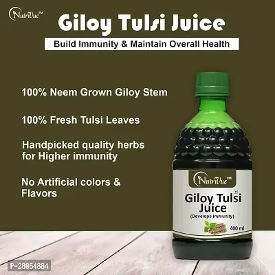 Nutrivue Giloy Tulsi Juice for Devlops Immunity With Botanical Ingredients (400ml)-thumb2