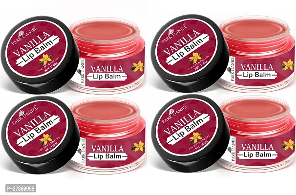 Park Daniel Vanilla Extract Natural Lip Balm For Dry Damaged and Chapped Lips to Get Intense Moisturizing (15gms) Pack of 4