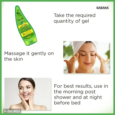 Gabana Multipurpose Aloe Vera Beauty Gel for Skin Nourishment  130ML Pack Of 2-thumb4