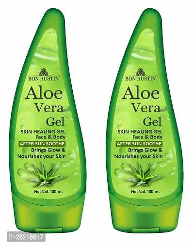 Bon Austin Multipurpose Aloe Vera Beauty Gel for Skin Nourishment 130ML- Pack Of 2