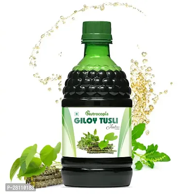 Nutrocopia Giloy Tulsi Juice Helps Boost Immunity | No Added Sugar | Pack Of 1 Bottle Of 400ml-thumb2