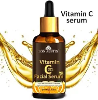 Bon Austin Vitamin C20% Facial Serum, Pink Lip Serum  Eyebrow and Eyelash Growth Oil (Each, 30ml) Combo of 3 Items-thumb1