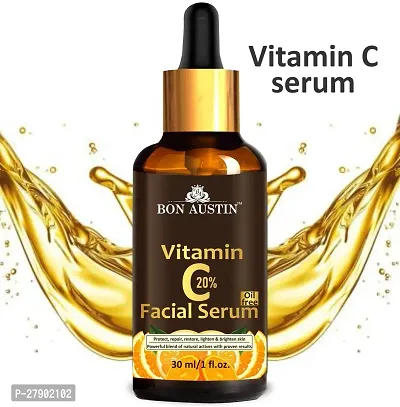 Bon Austin Vitamin C20% Facial Serum, Pink Lip Serum  Eyebrow and Eyelash Growth Oil (Each, 30ml) Combo of 3 Items-thumb2