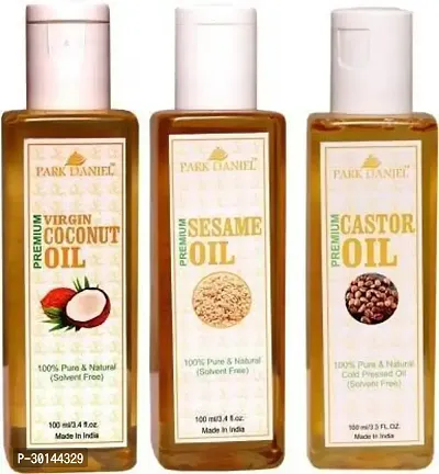 Premium Sesame oil, Olive oil And Virgin coconut oil-Pack Of 3-thumb0