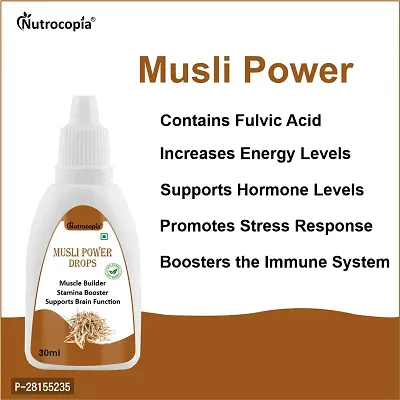Nutrocopia Musli power Drops for Support Brain Functions  Muscle Building | Stamina Booster | (30ml) Pack Of 2-thumb2