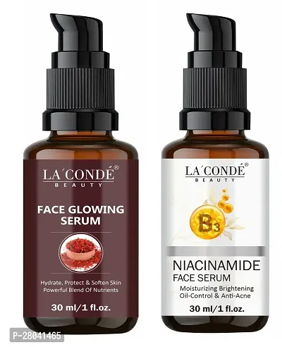 Laconde Face Glowing Serum  Niacinamide Facial Brightning Serum (Each, 30ml) Combo of 2