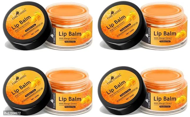 Park Daniel Mango Extract Natural Lip Balm For Dry Damaged and Chapped Lips to Get Intense Moisturizing (15gms) Pack of 4