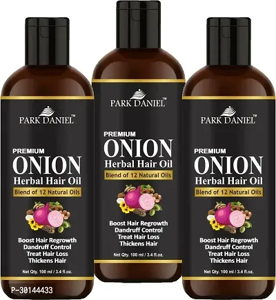 Park Daniel Onion Herbal Hair Oil- 3 Bottles Of 100 Ml - 300 Ml-thumb0