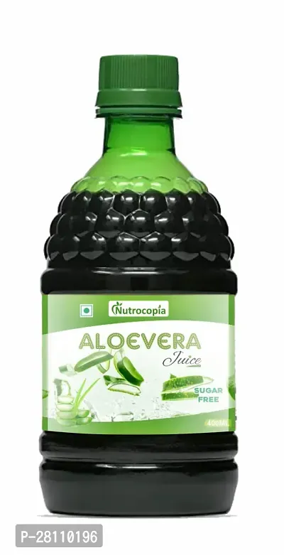 Nutrocopia Aloe Vera Juice Rejuvenates Skin and Hair | Natural Juice for Skin Care | Pack Of 1 Bottle Of 400ml-thumb0