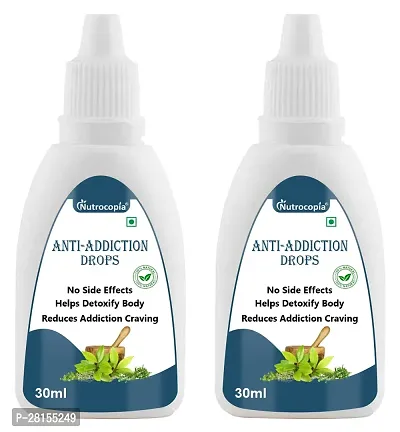 Nutrocopia Anti-Addiction Drops for Reduce Addiction Cravings | Quit SmokingAlcohol | (30ml) Pack Of 2