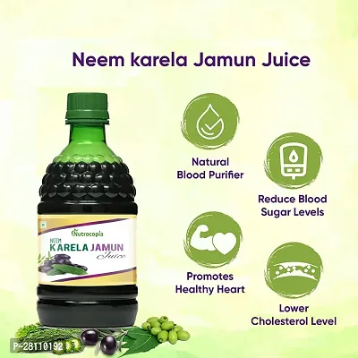 Nutrocopia Neem Karela Jamun Juice for Promotes Healthy Glucose Levels | Healthy Juice | Pack Of 1 Bottle Of 400ml-thumb3