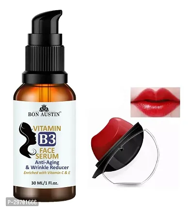 Bon Austin Vitamin B3 Serum And  Apple Shape Red Lipstick Combo