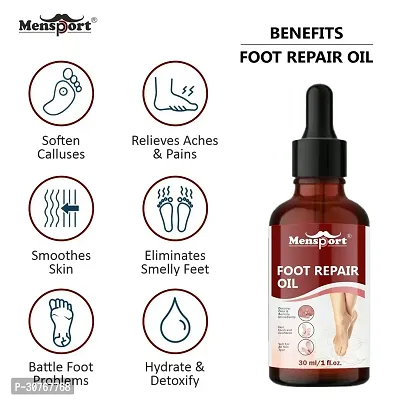 Mensport Multipurpose Aloe Vera Gel 130ml  Foot Repair Oil 30ML - Combo of 2 Items-thumb3