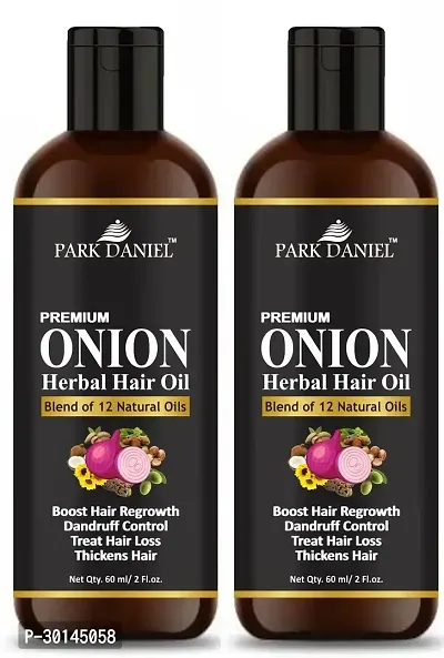 Park Daniel Onion Herbal Hair Oil- 2 Bottle 60 Ml - 120 Ml-thumb0