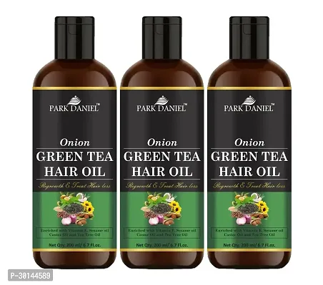 Park Daniel Premium Onion Green Tea Hair Oil Pack Of 3-thumb0