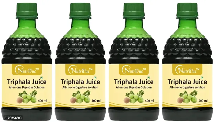 Nutrivue Triphala Juice for Digestive Solutions |100% Ayurvedic (4x400ml)