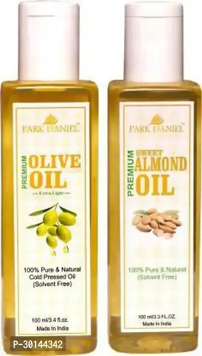 Pure Olive Oil and Sweet Almond oil -Pack Of 2-thumb0