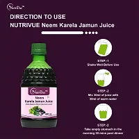 Nutrivue Neem Karela Jamun Juice for healthy Hair  Skin With Natural Ingredients (400ml) Pack of 4-thumb1