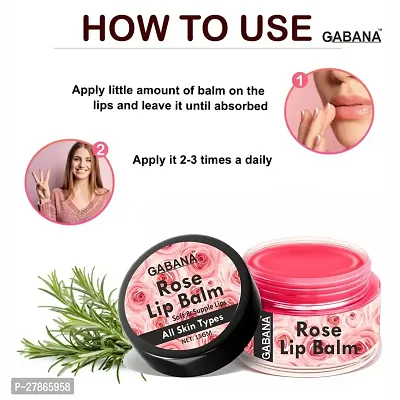 GABANA Rose Extract Lip Balm For Dry, Cracked  Chapped Lips, Intense Moisturizing for Men  Women, Suitable for All Skin Type (15g) Pack of 2-thumb4