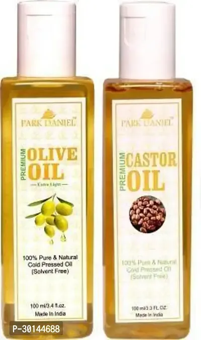 Pure Olive Oil and Castor Oil -Pack Of 2-thumb0