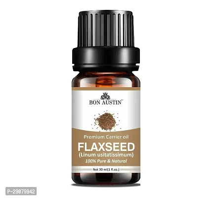 Bon Austin 100% Pure  Natural Flaxseed Premium Carrier Oil 30ml - Pack of 1-thumb0