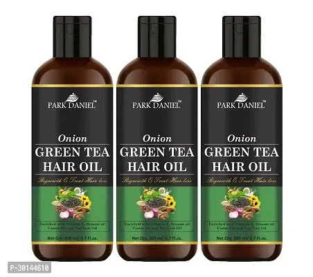 Park Daniel Premium Onion Green Tea Hair Oil Pack Of 3-thumb0