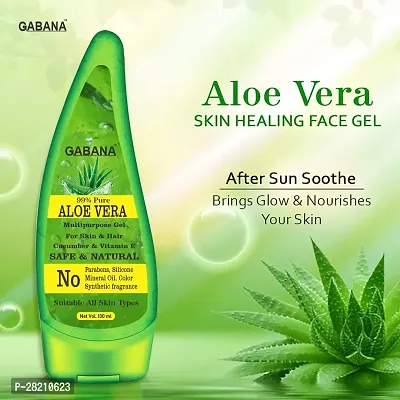 Gabana Multipurpose Aloe Vera Beauty Gel for Skin Nourishment  130ML Pack Of 2-thumb2