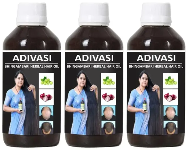 Adivasi Natural Herbal Hair Oil For Hair Growth Pack Of 3