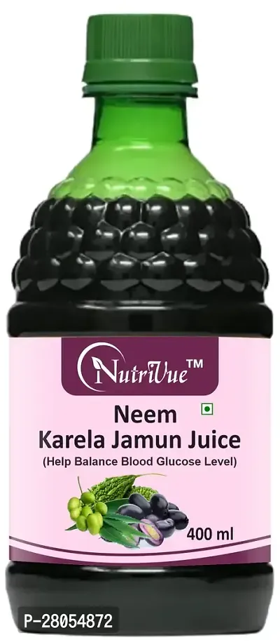 Nutrivue Neem Karela Jamun Juice for healthy Hair  Skin With Natural Ingredients (400ml) Pack of 1