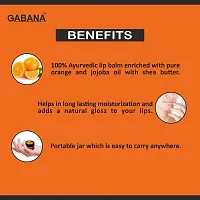 GABANA Orange Extract Lip Balm For Dry, Cracked  Chapped Lips, Intense Moisturizing for Men  Women, Suitable for All Skin Type (15g) Pack of 2-thumb1