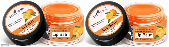 Park Daniel Orange Extract Natural Lip Balm For Dry Damaged and Chapped Lips to Get Intense Moisturizing (15gms) Pack of 2