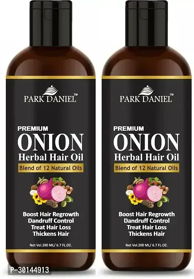 Park Daniel Onion Herbal Hair Oil -2 Bottles Of 200 Ml - 400 Ml-thumb0