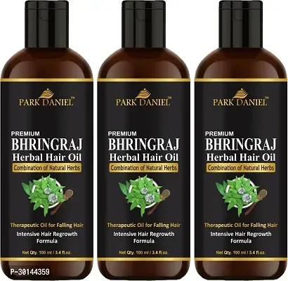 Park Daniel Bhringraj Herbal Hair Oil- Combo 3 Bottles - 300 Ml-thumb0