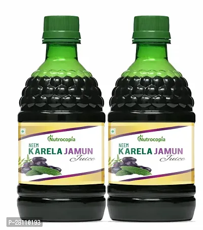 Nutrocopia Neem Karela Jamun Juice for Promotes Healthy Glucose Levels | Healthy Juice | Pack Of 2 Bottle Of 400ml