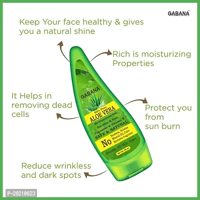 Gabana Multipurpose Aloe Vera Beauty Gel for Skin Nourishment  130ML Pack Of 2-thumb3