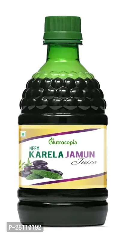 Nutrocopia Neem Karela Jamun Juice for Promotes Healthy Glucose Levels | Healthy Juice | Pack Of 1 Bottle Of 400ml