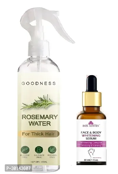 Rosemary Water For Hair Growth And  Whitening Serum - Combo Of 2