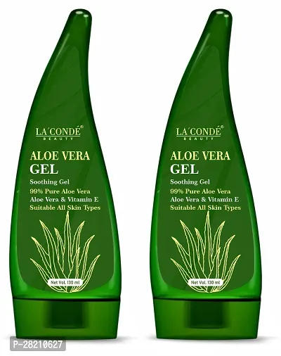 LaConde Multipurpose Aloe Vera Beauty Gel for Skin Nourishment  130ML Pack Of 2