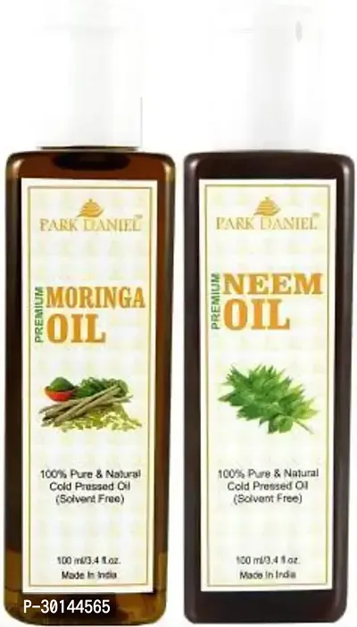 Organic Moringa oil and Neem oil  -Pack Of 2