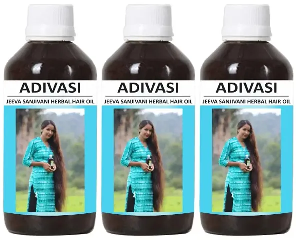 Adivasi Natural Herbal Hair Oil For Hair Growth Pack Of 4