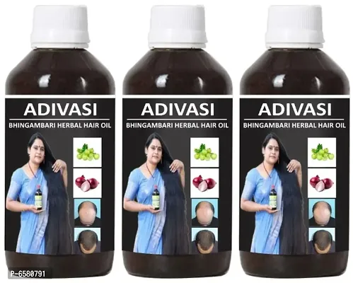 Adivasi Bhingambari Herbal Hair Oil Pack of 3 of (125 ML)