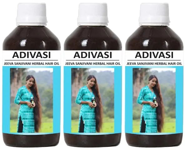 Adivasi Natural Herbal Hair Oil For Hair Growth Pack Of 4