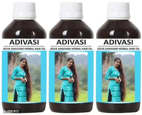 Adivasi Jeeva Sanjivani Herbal Hair Oil Pack of 3 of (250 ML)